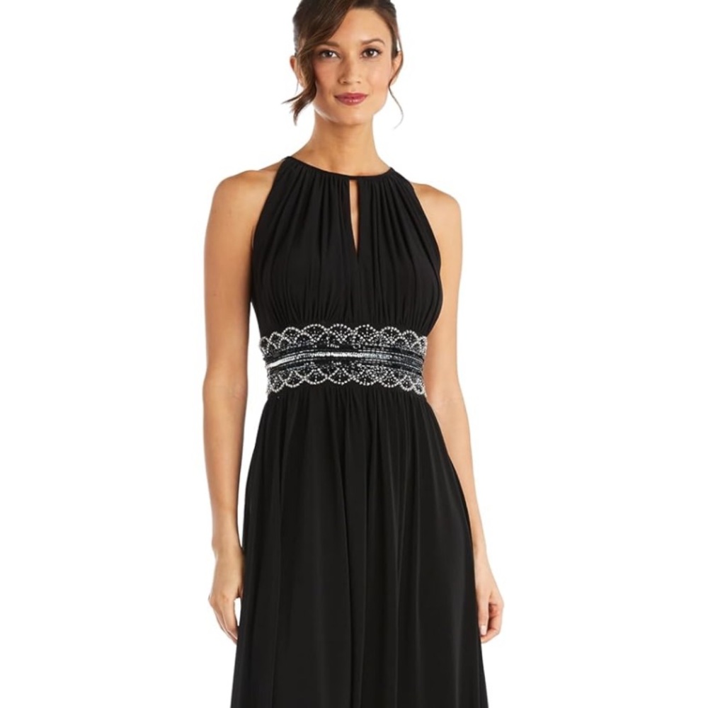 R&M Richard’s long dress senior ball gown black bridesmaids dress prom dress